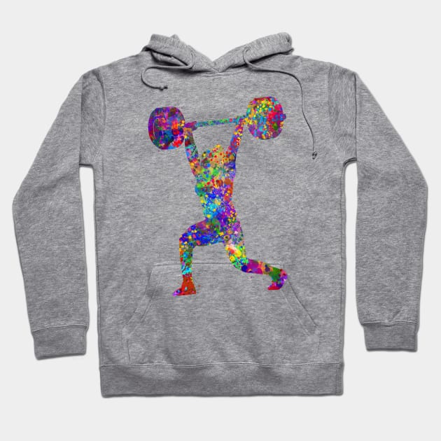 Gym Weightlifter female Hoodie by Yahya Art